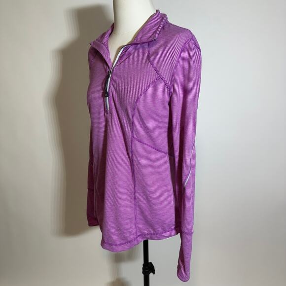 Tangerine Purple Orchid Long Sleeve 1/4 Zip Sweater Athletic Womens Size Small S - Picture 5 of 14